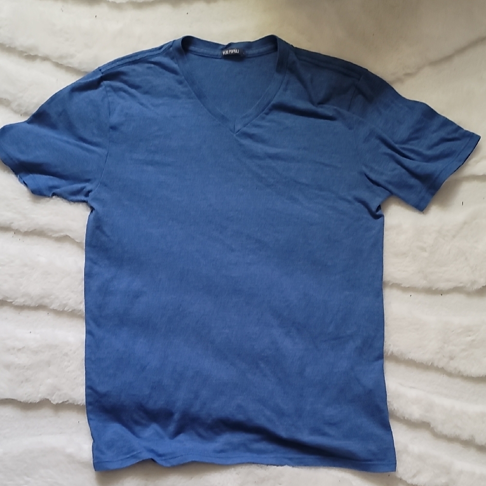 Vox Populi Men's Blue V-Neck T-Shirt